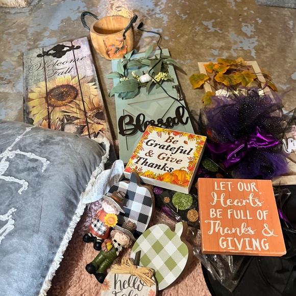 A hodgepodge of Halloween decor there’s hundreds and hundreds of dollars